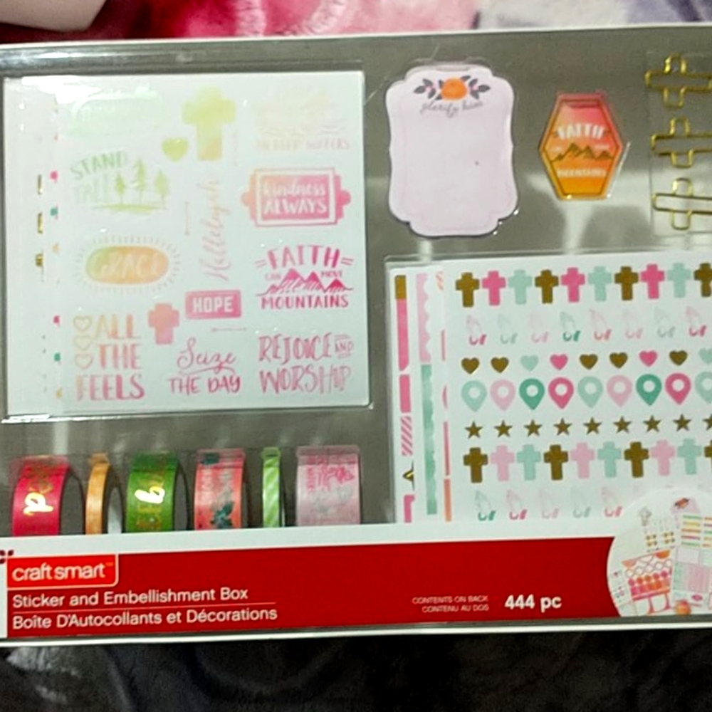Craftsmart sticker and embellishment box